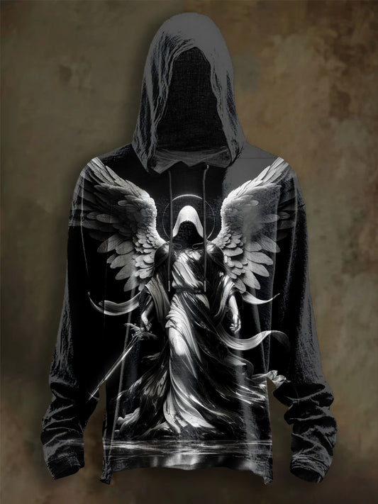 Men's Halloween Printed Long Sleeve Hoodie