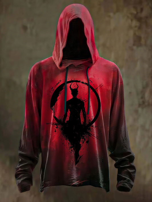 Men's Halloween Dark Printed Hoodie