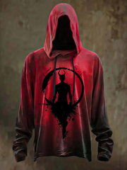 Men's Halloween Dark Printed Hoodie