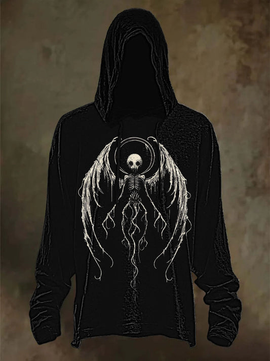 Men's Halloween Printed Long Sleeve Hoodie
