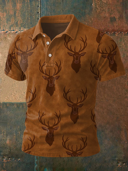 Men's Retro Western Print Casual Top