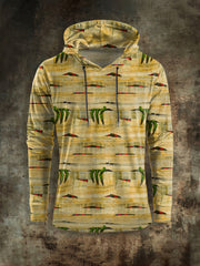 Men's Halloween Mummy Printed Long Sleeve Hoodie