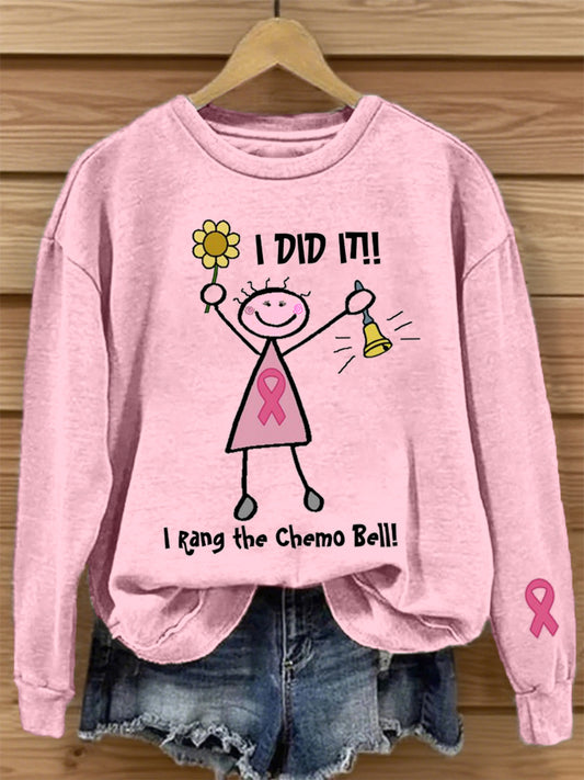 Women's Breast Cancer Awareness Print Sweatshirt