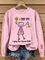 Women's Breast Cancer Awareness Print Sweatshirt