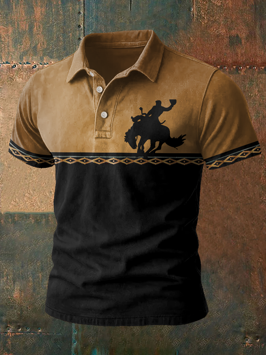 Men's Western Style Printed Casual Tops