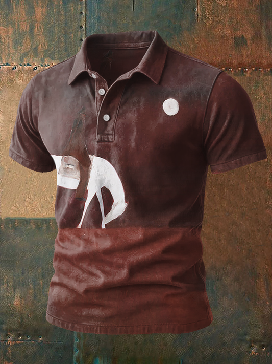 Men's Western Style Printed Casual Tops
