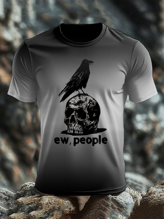 Men's Halloween Ew People Print T-shirt