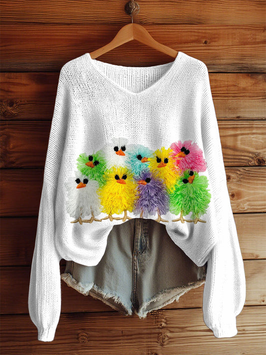 Women's Chicks V-neck long-sleeved tops
