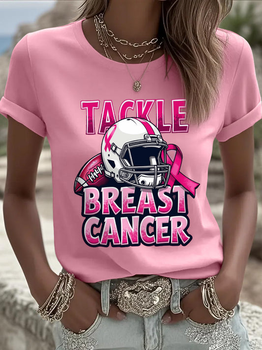 Women's Tackle Breast Cancer Football Gameday Tee