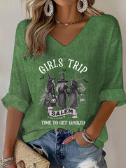 Women's Witches "Girls Trip" print top