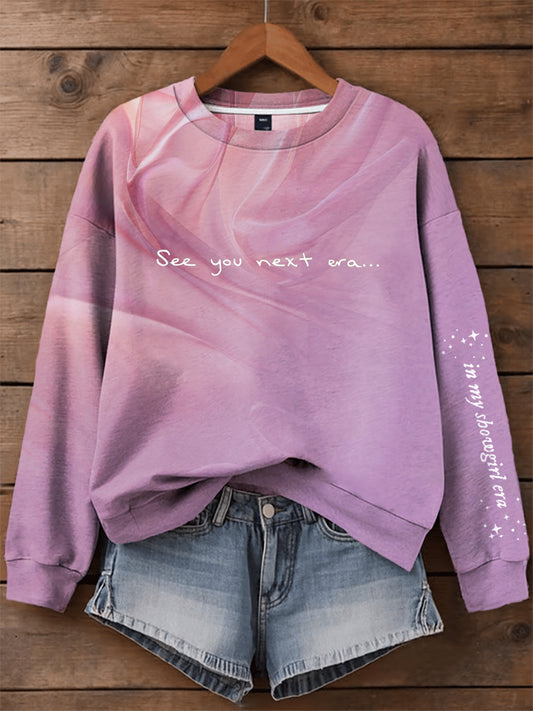 Women's Showgirl Printed Music Fan Design Sweatshirt