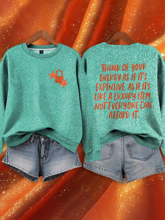 Women's Showgirl Printed Music Fan Design Sweatshirt