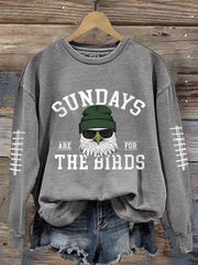 Women's Sundays Are For The Birds Football Fans Lovers Gameday Casual Sweatshirt
