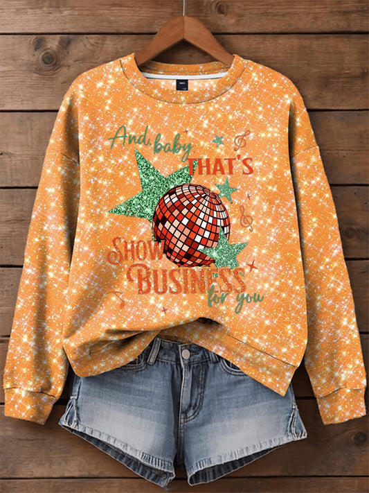 Women's Showgirl Print Music Fan Sweatshirt