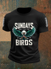 Men's Sundays Are For The Birds Football Fans Lovers Gameday Casual Tee