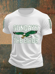 Men's Sundays Are For The Birds Football Fans Lovers Gameday Casual Tee