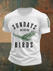 Men's Sundays Are For The Birds Football Fans Lovers Gameday Casual Tee
