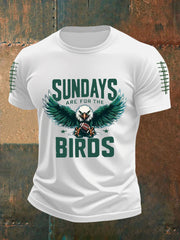 Men's Sundays Are For The Birds Football Fans Lovers Gameday Casual Tee
