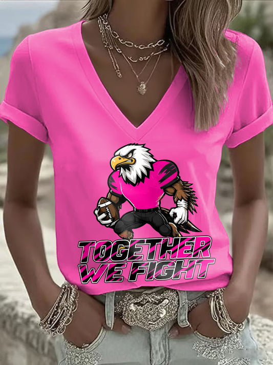 Women's Breast Cancer Awareness Month Football Fans T-shirt
