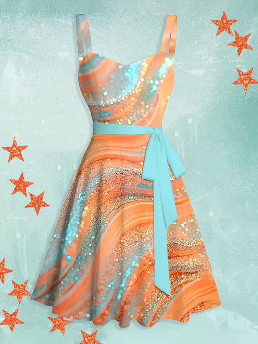 Women's Showgirl Album Inspired Halter Neck Dress