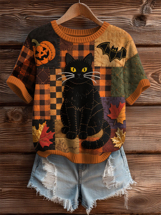 Women's Halloween Kitten T-Shirt