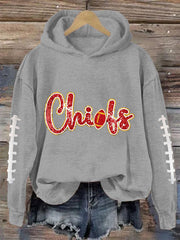 Women's Football Fans Lovers Gameday Casual Hoodie