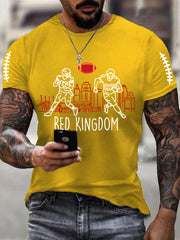 Men's Football Fans Lovers Gameday Casual Short Sleeve T-shirt