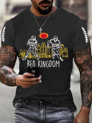 Men's Football Fans Lovers Gameday Casual Short Sleeve T-shirt