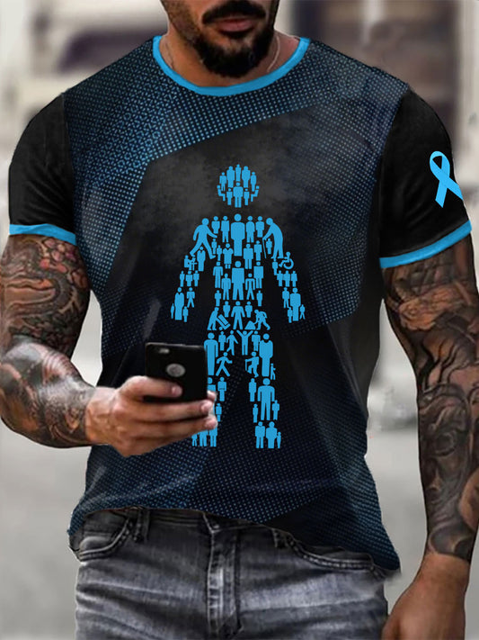 Men's Prostate Cancer Casual T-shirts