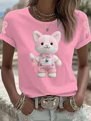 Women's Breast Cancer Printed T-shirt