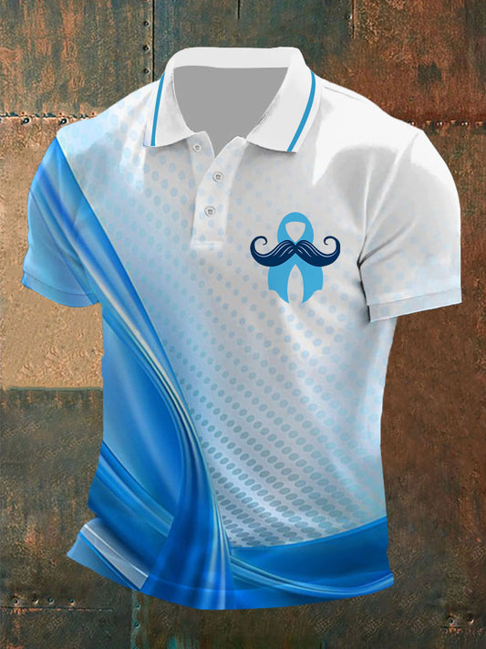 Men's Prostate Cancer Awareness Print Casual Top