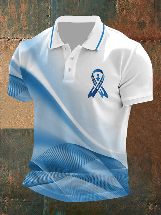 Men's Prostate Cancer Awareness Print Casual Top