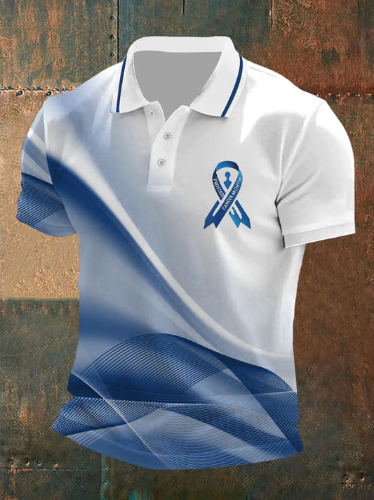 Men's Prostate Cancer Awareness Print Casual Top