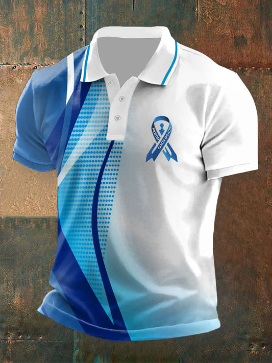 Men's Prostate Cancer Awareness Print Casual Top