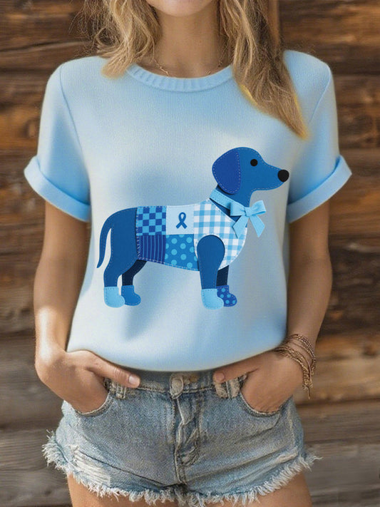 Women's Prostate Cancer Dachshund T-Shirts