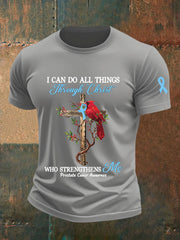 Men's Prostate Cancer Awareness Print Casual T-Shirt