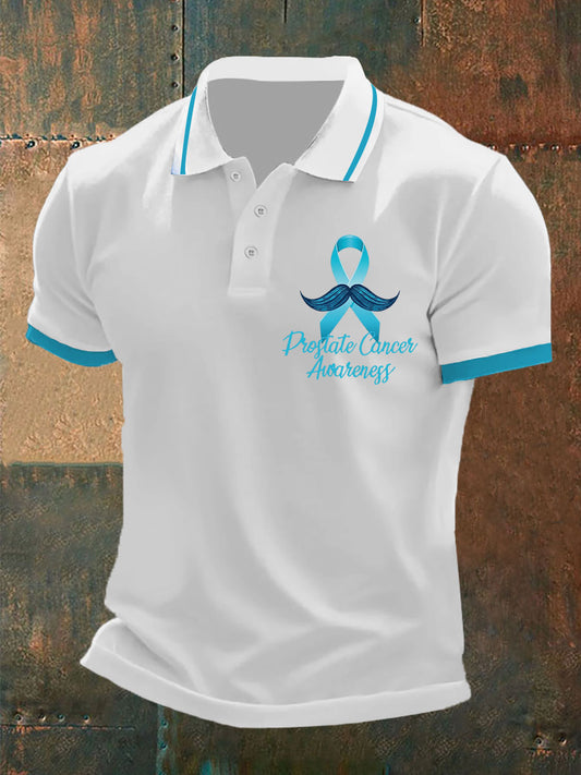 Men's Prostate Cancer Awareness Print Casual Top