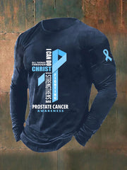 Men's Prostate Cancer Awareness Print Casual T-Shirt