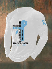 Men's Prostate Cancer Awareness Print Casual T-Shirt