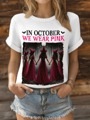 Women's in October we wear pink witch tops