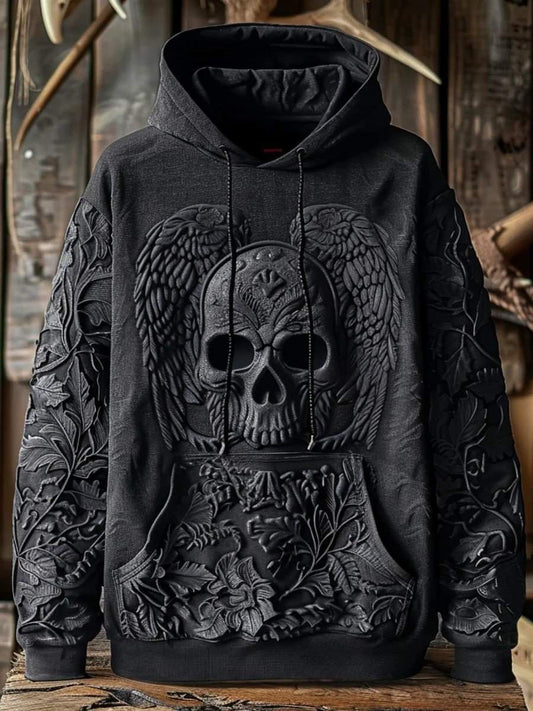 Men's Halloween Skeletons Oversized Drop-Shoulder Hoodie
