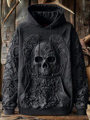 Men's Halloween Skeletons Oversized Drop-Shoulder Hoodie
