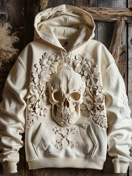 Men's Halloween Skeletons Oversized Drop-Shoulder Hoodie