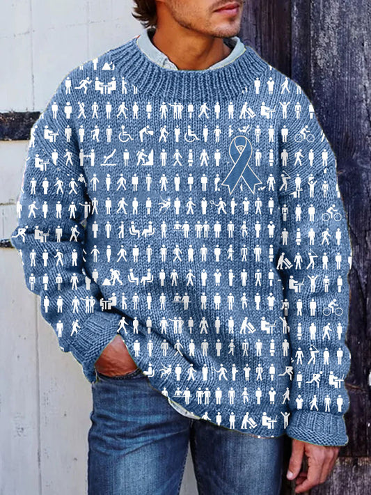 Men's Prostate Cancer Men's Body Figure Print Tops