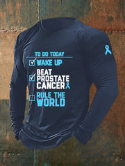 Men's Prostate Cancer Awareness Print Casual T-Shirt