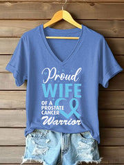 Women's Prostate Cancer Awareness Wife T-Shirt