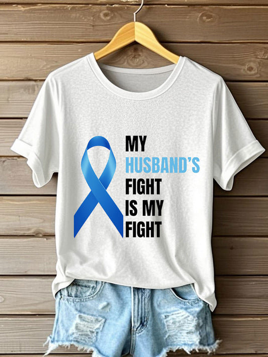 Women's Prostate Cancer Awareness Wife T-Shirt