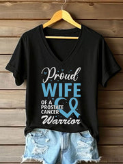 Women's Prostate Cancer Awareness Wife T-Shirt