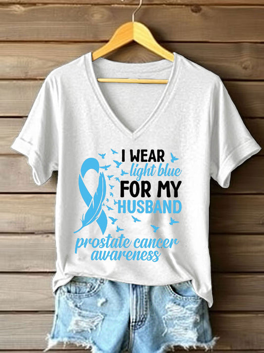 Women's Prostate Cancer Awareness Wife T-Shirt