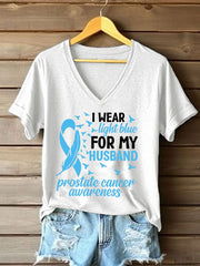 Women's Prostate Cancer Awareness Wife T-Shirt